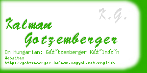 kalman gotzemberger business card